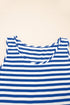Striped U Neck Sleeveless Loose Fit Casual Mini Dress