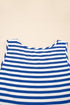 Striped U Neck Sleeveless Loose Fit Casual Mini Dress