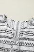 Striped V Neck Bell Sleeve A Line Mini Dress