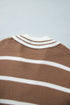 Striped V Neck Long Sleeve Retro Inspired Sweater
