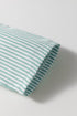 Striped V Neck Roll Tab Sleeve Pocket Shirt