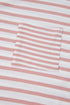 Striped Waffle Knit Pocketed Half Sleeve Plus Size Tee