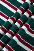 Striped Waffle Knit Round Neck Long Sleeve Sweatshirt