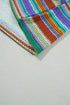 Striped Waffle Knit Short Sleeve Twist Hem Top