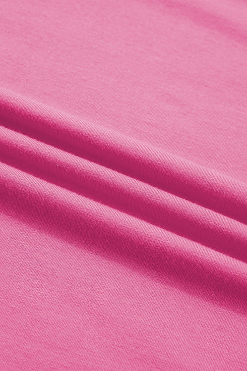 Striped Waistband Raw Edge Seam Detail Short Set
