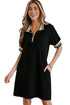 Striped Webbing Trim Preppy Polo T Shirt Dress