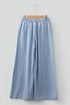 Striped Wide Leg Tied Elastic Waist Denim Jeans