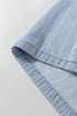 Striped Wide Leg Tied Elastic Waist Denim Jeans