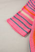 Striped Wide Sleeve Lightweight Knitted Short Sleeve Sweater