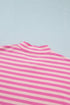 Striped Zip Up Puff Sleeve Jacket Sweatshirt