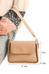 Structured Faux Leather Flap Square Shoulder Bag