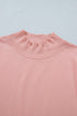Structured Mock Neck Cap Sleeve Loose Top