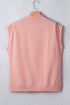 Structured Mock Neck Cap Sleeve Loose Top