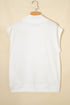 Structured Mock Neck Cap Sleeve Loose Top