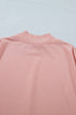 Structured Mock Neck Cap Sleeve Loose Top