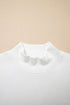 Structured Mock Neck Cap Sleeve Loose Top