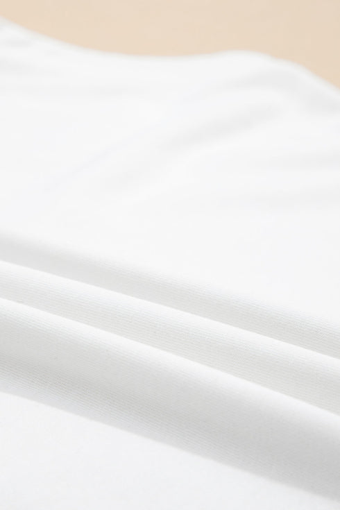 Structured Mock Neck Cap Sleeve Loose Top