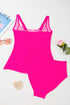 Structured Notch Neck Ruched Bust Tankini Top