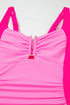 Structured Notch Neck Ruched Bust Tankini Top