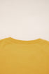 Structured Puff Sleeve Crew Neck Cotton Blend Sweatshirt