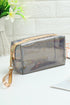 Structured Rectangular Synthetic Travel Cosmetic Organizer Makeup Bag
