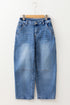 Structured Seam Detail Ankle Length Cropped Barrel Jeans