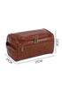 Structured Smooth Texture Top Handle Cosmetic Organizer Bag