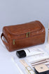 Structured Smooth Texture Top Handle Cosmetic Organizer Bag