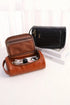 Structured Smooth Texture Top Handle Cosmetic Organizer Bag