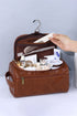 Structured Smooth Texture Top Handle Cosmetic Organizer Bag