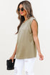 Studded Cap Sleeve Round Neck Soft Jersey Shirt