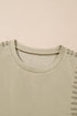 Studded Cap Sleeve Round Neck Soft Jersey Shirt