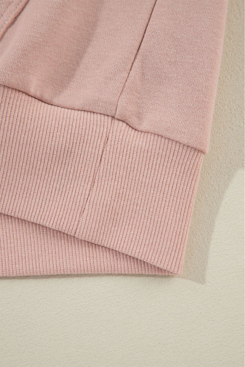Studded Detail Raglan Sleeve Relaxed Pullover Hoodie