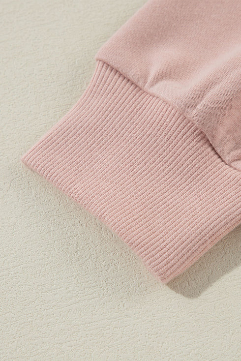 Studded Detail Raglan Sleeve Relaxed Pullover Hoodie