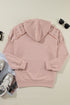 Studded Detail Raglan Sleeve Relaxed Pullover Hoodie