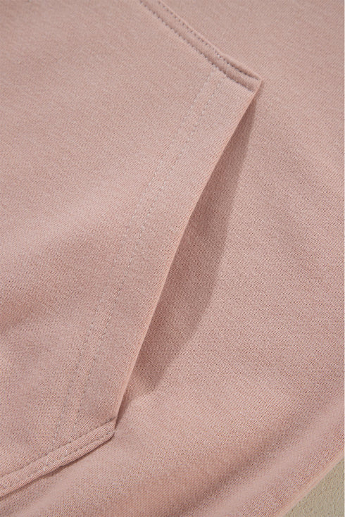 Studded Detail Raglan Sleeve Relaxed Pullover Hoodie