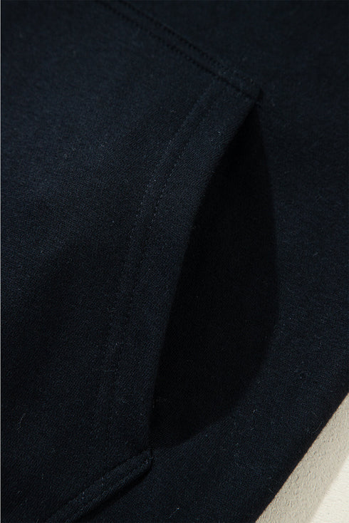 Studded Detail Raglan Sleeve Relaxed Pullover Hoodie