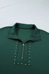 Studded Zip Up Pocket Plus Size Mini Dress