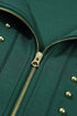 Studded Zip Up Pocket Plus Size Mini Dress