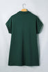 Studded Zip Up Pocket Plus Size Mini Dress