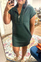 Studded Zip Up Pocket Plus Size Mini Dress