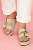 Suede Texture Wide Strap Buckle Decor Slide Slippers
