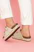 Suede Texture Wide Strap Buckle Decor Slide Slippers