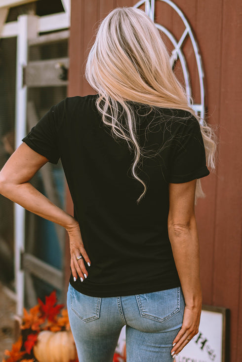 Sunflower And Pumpkin Graphic Print Tee