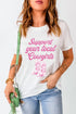 Support Your Local Cowgirls Western Boots Print Graphic Tee