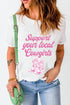 Support Your Local Cowgirls Western Boots Print Graphic Tee