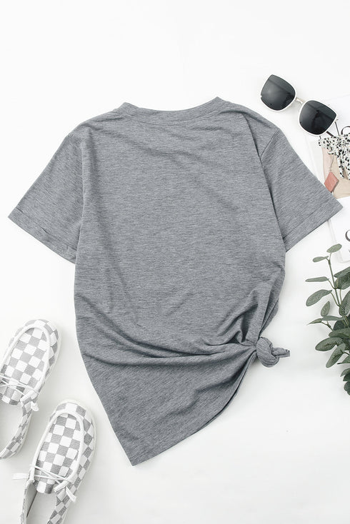 Support Your Local Farmers Graphic Print Crew Neck Tee