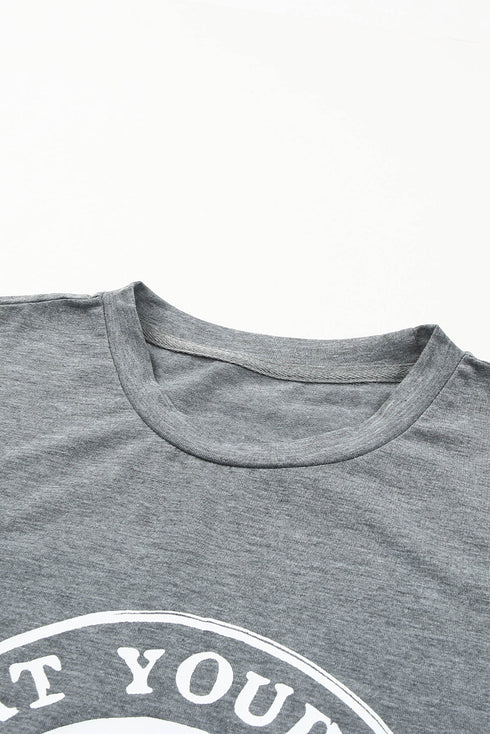 Support Your Local Farmers Graphic Print Crew Neck Tee