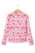 Surreal Festive Portrait Stand Neck Sheath Top