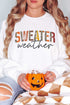 Sweater Weather Graphic Print Crew Neck Sweatshirt